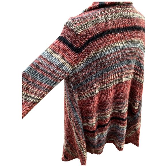 American Eagle Oversized Duster Cardigan Sweater Multicolor Striped Size M - Picture 6 of 12